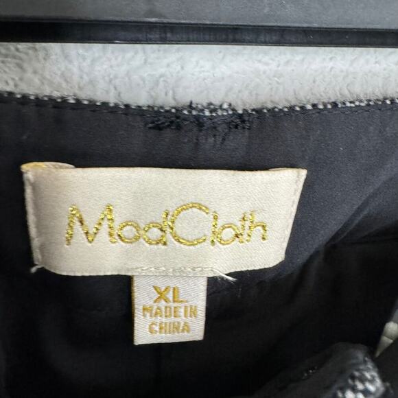 ModCloth Women Wide Leg Pant XL Gray Wool Blend Pockets Pleated Front Hook & Eye - Picture 4 of 12